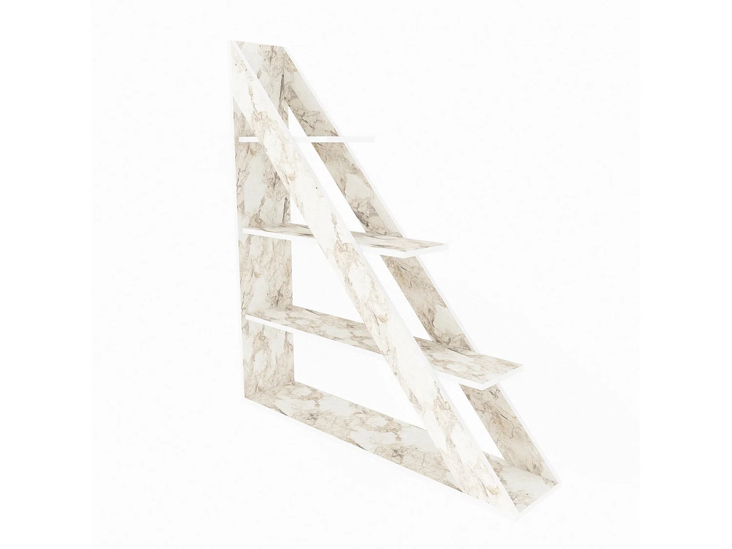 Étagère blanche élégante, 120 cm x 131,8 cm x 25 cm | Panneau de particules 100 % mélaminé, épaisseur 18 mm | Idéal pour le rangement modern