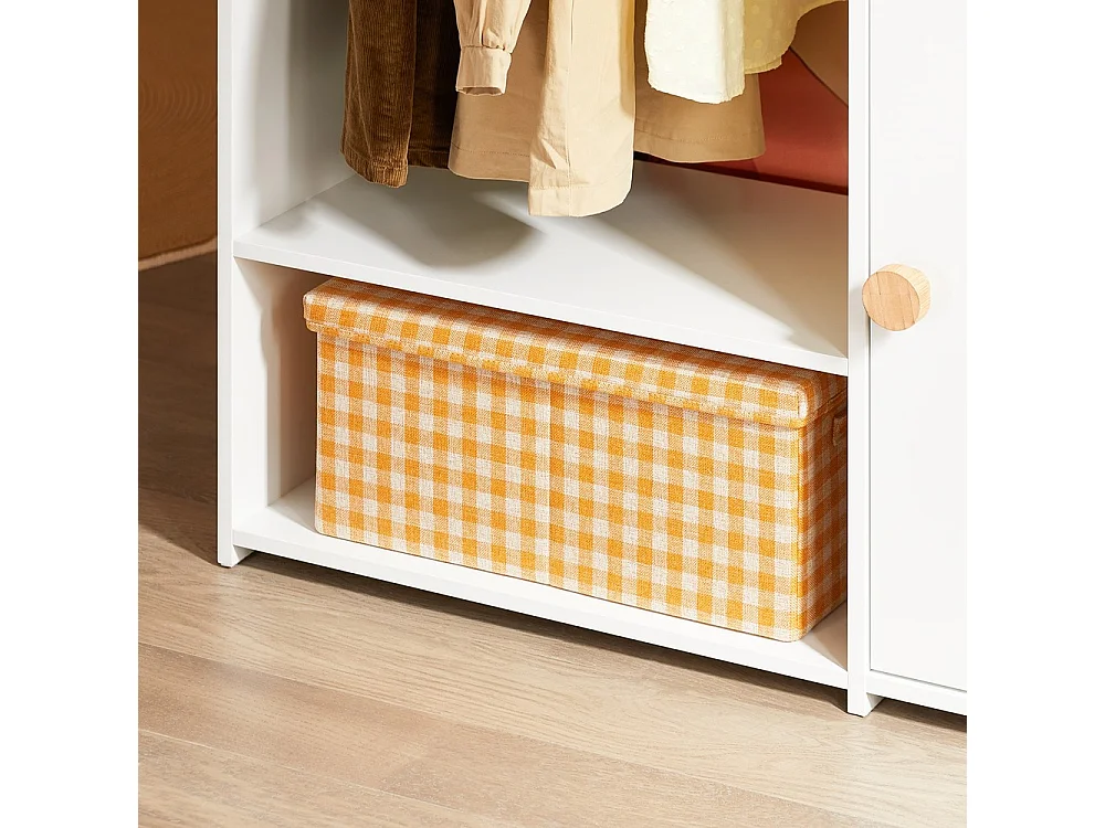 SoBuy Armario Infantil Blanco con 2 Estantes y 1 Puerta 94x35x110 cm KMB110-W ES