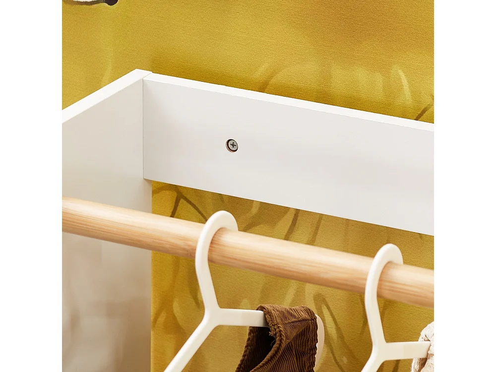 SoBuy Armario Infantil Blanco con 2 Estantes y 1 Puerta 94x35x110 cm KMB110-W ES