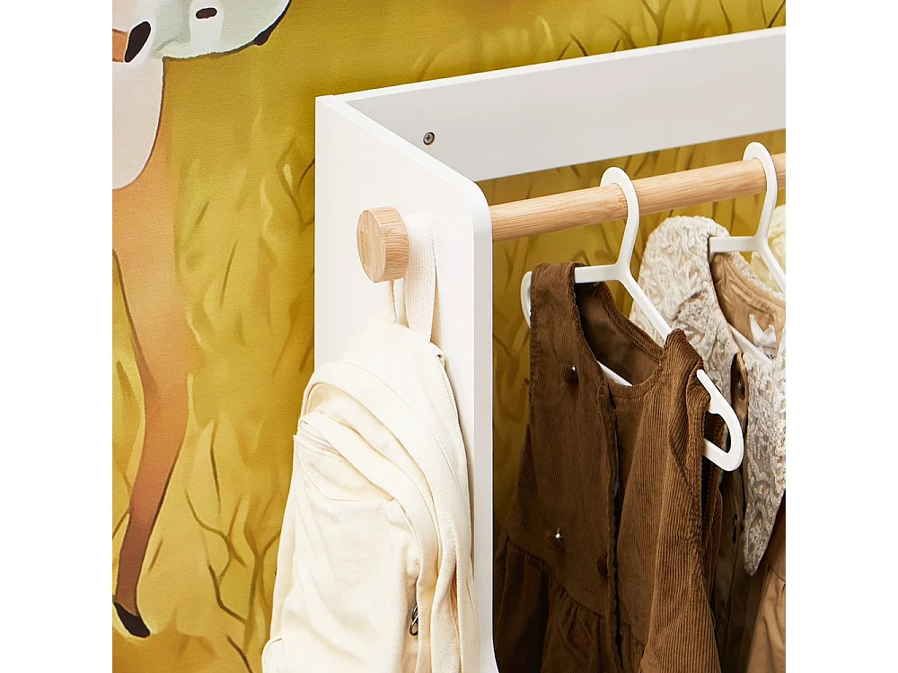 SoBuy Armario Infantil Blanco con 2 Estantes y 1 Puerta 94x35x110 cm KMB110-W ES