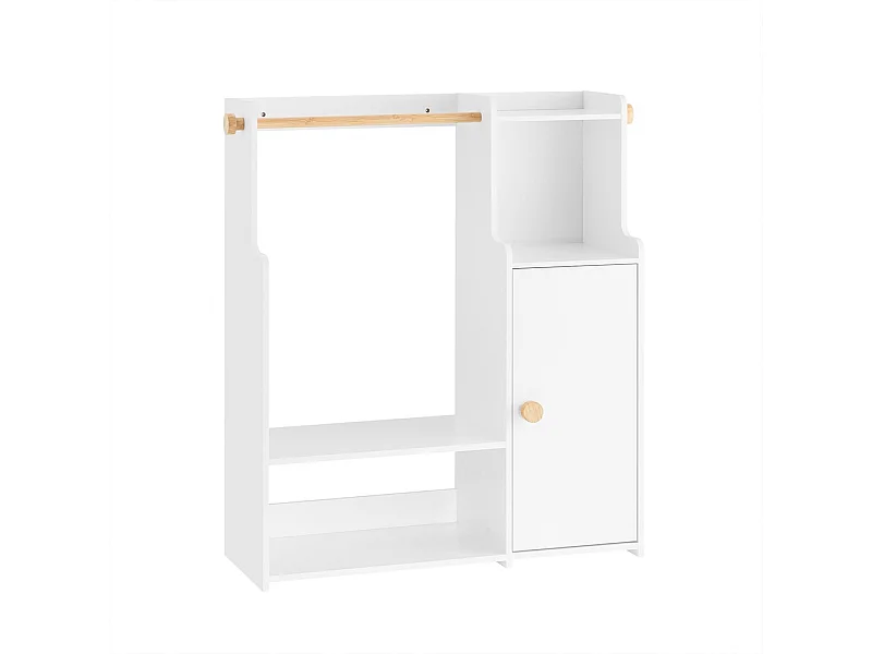 SoBuy Armario Infantil Blanco con 2 Estantes y 1 Puerta 94x35x110 cm KMB110-W ES