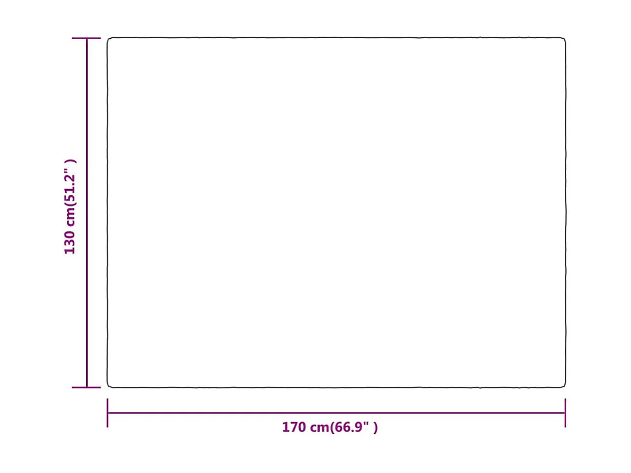 Manta Aconchegante de Poliéster 130x170 cm na Cor Creme para Sofá e Cama