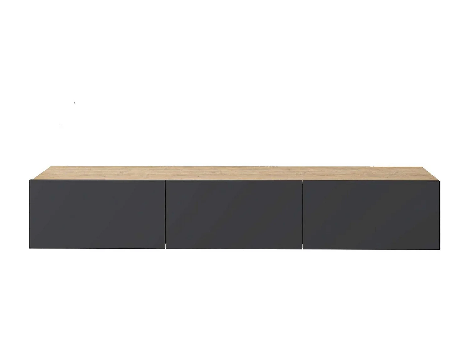 Mueble de TV – 180 cm – Roble Zafiro y Antracita – Tablero de Partículas