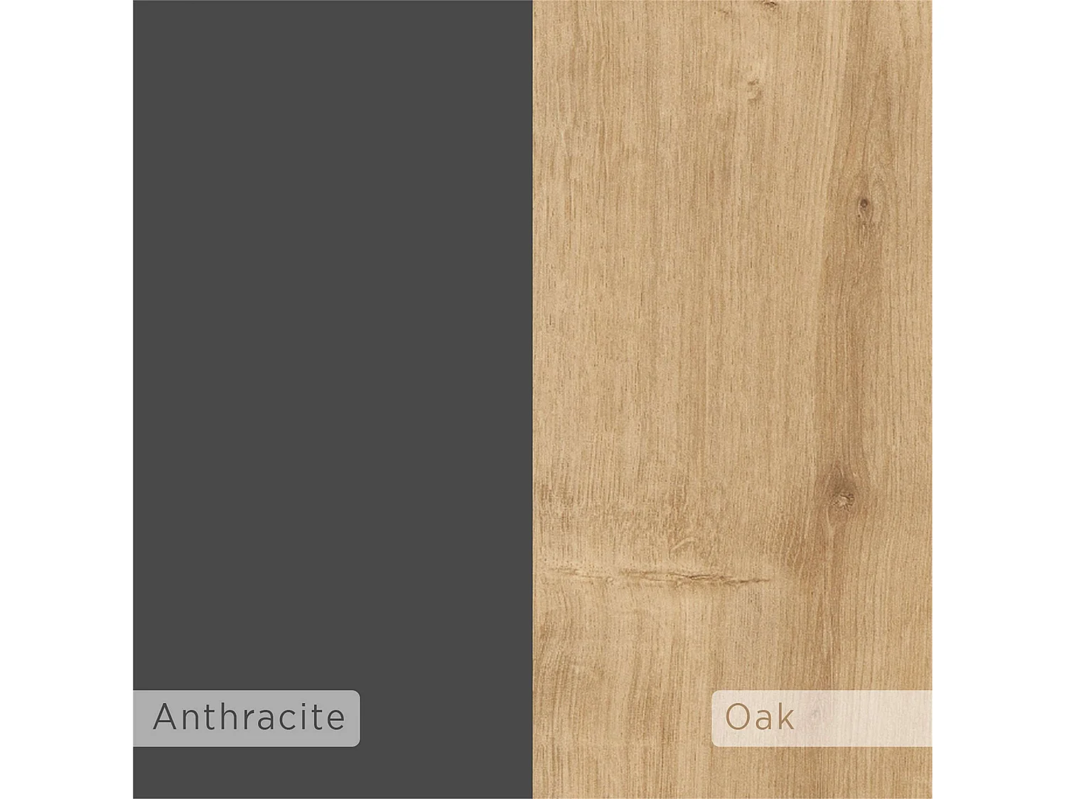 Mueble de TV – 180 cm – Roble Zafiro y Antracita – Tablero de Partículas