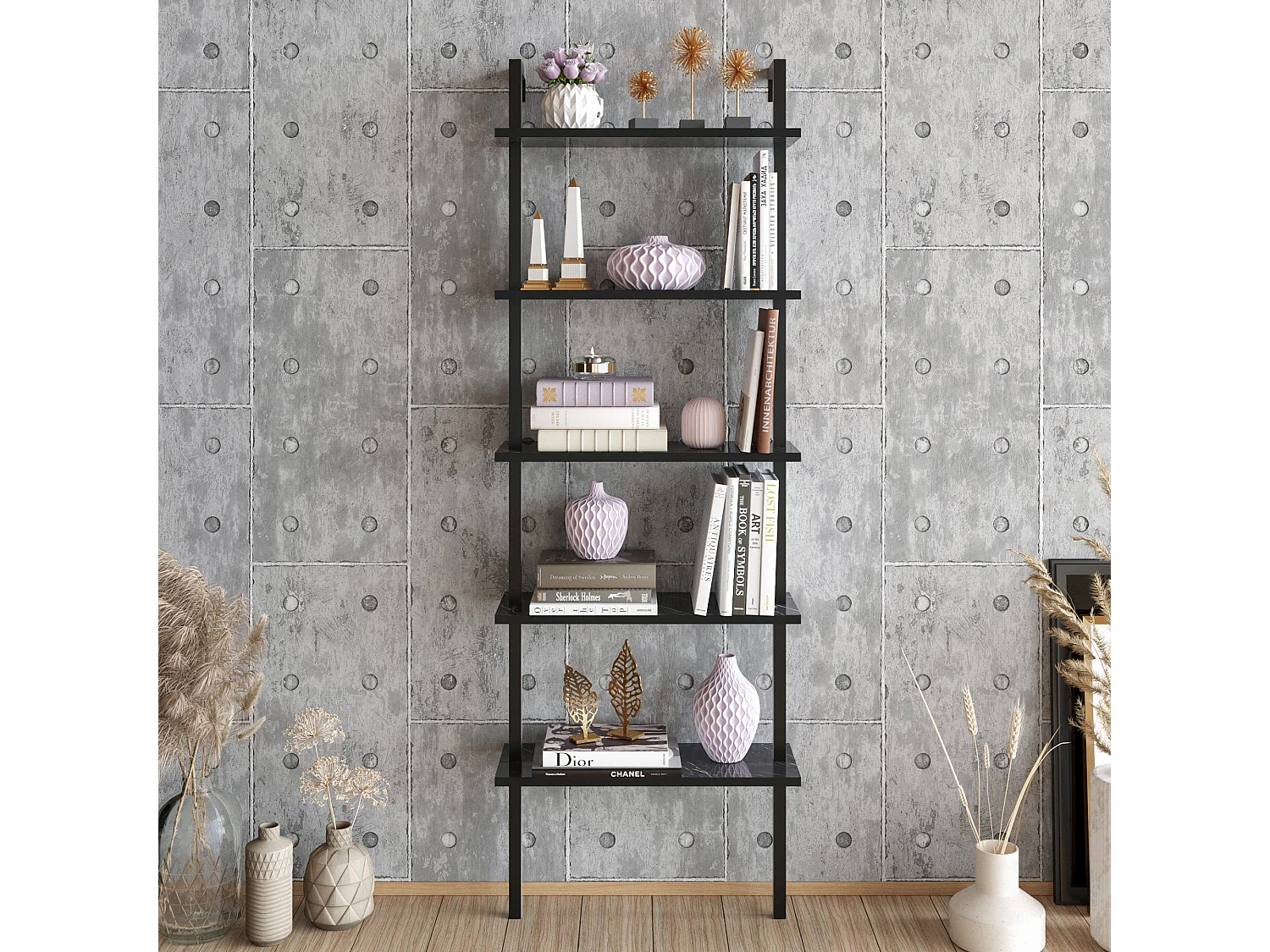 Estante Industrial Elegante em Preto - Transforme Seu Espaço com Estilo