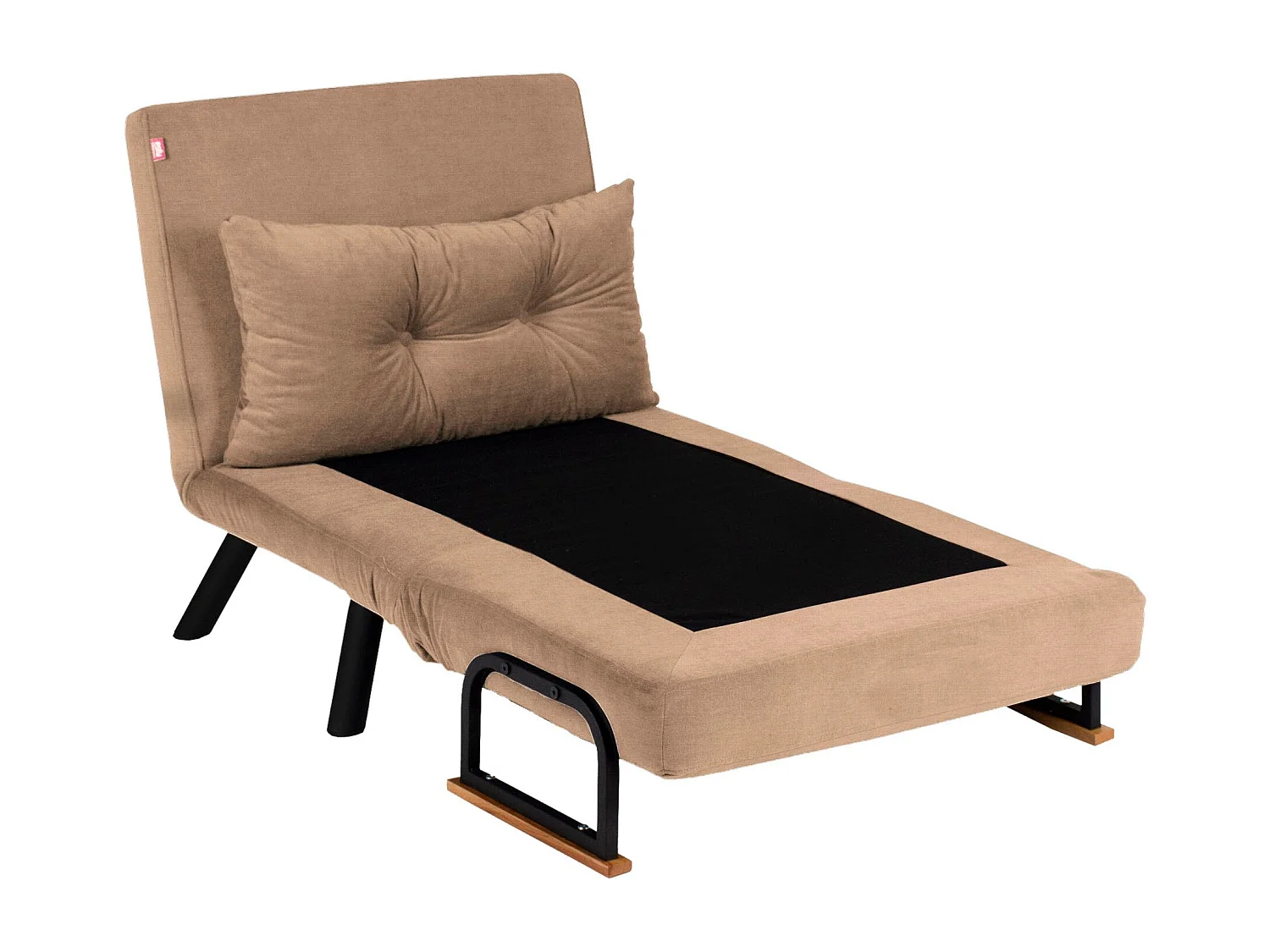 Poltrona letto – 175 cm x 60 cm – Marrone chiaro – Metallo