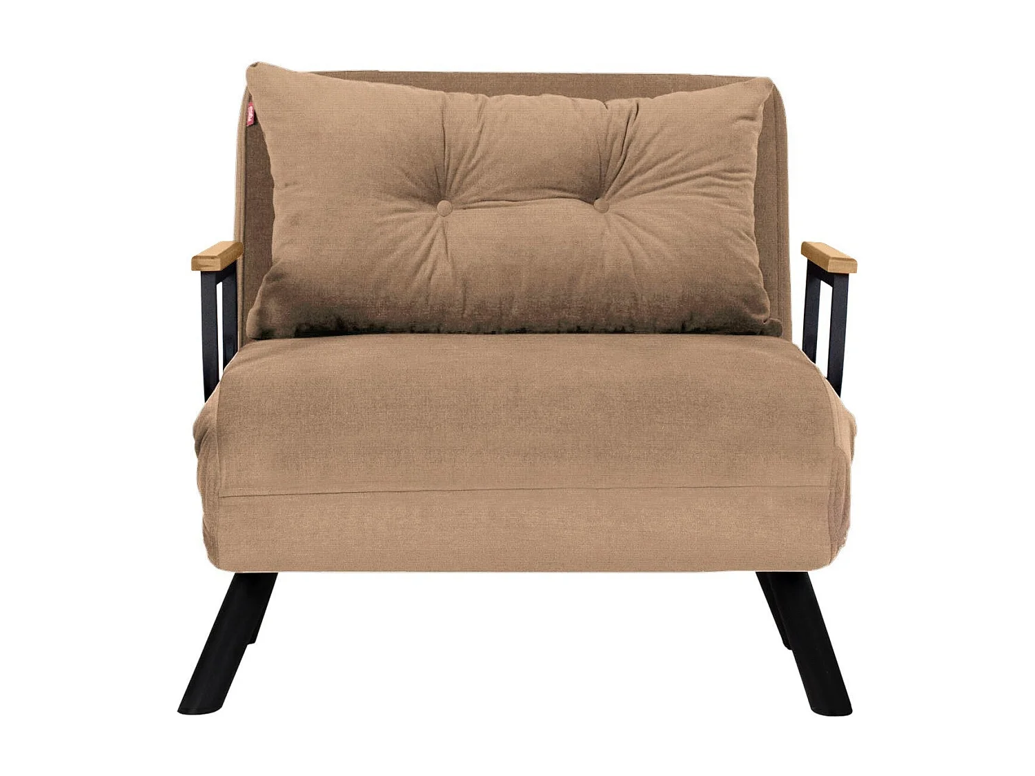 Poltrona letto – 175 cm x 60 cm – Marrone chiaro – Metallo