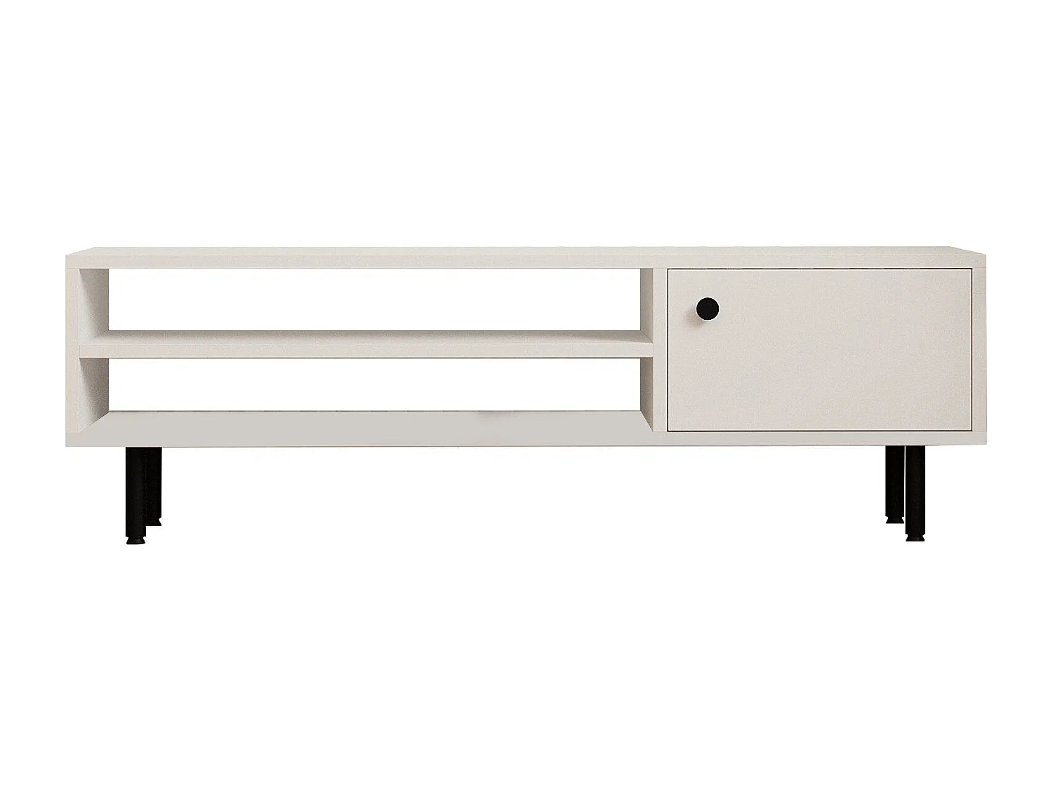 Meuble TV – 120 cm x 38 cm x 30 cm – Blanc – Panneau de particules mélaminé