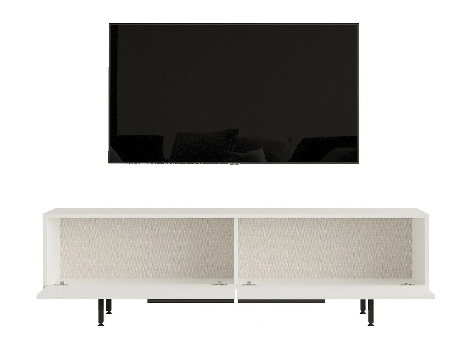 TV-Ständer – 160 cm – Weiß – Spanplatte