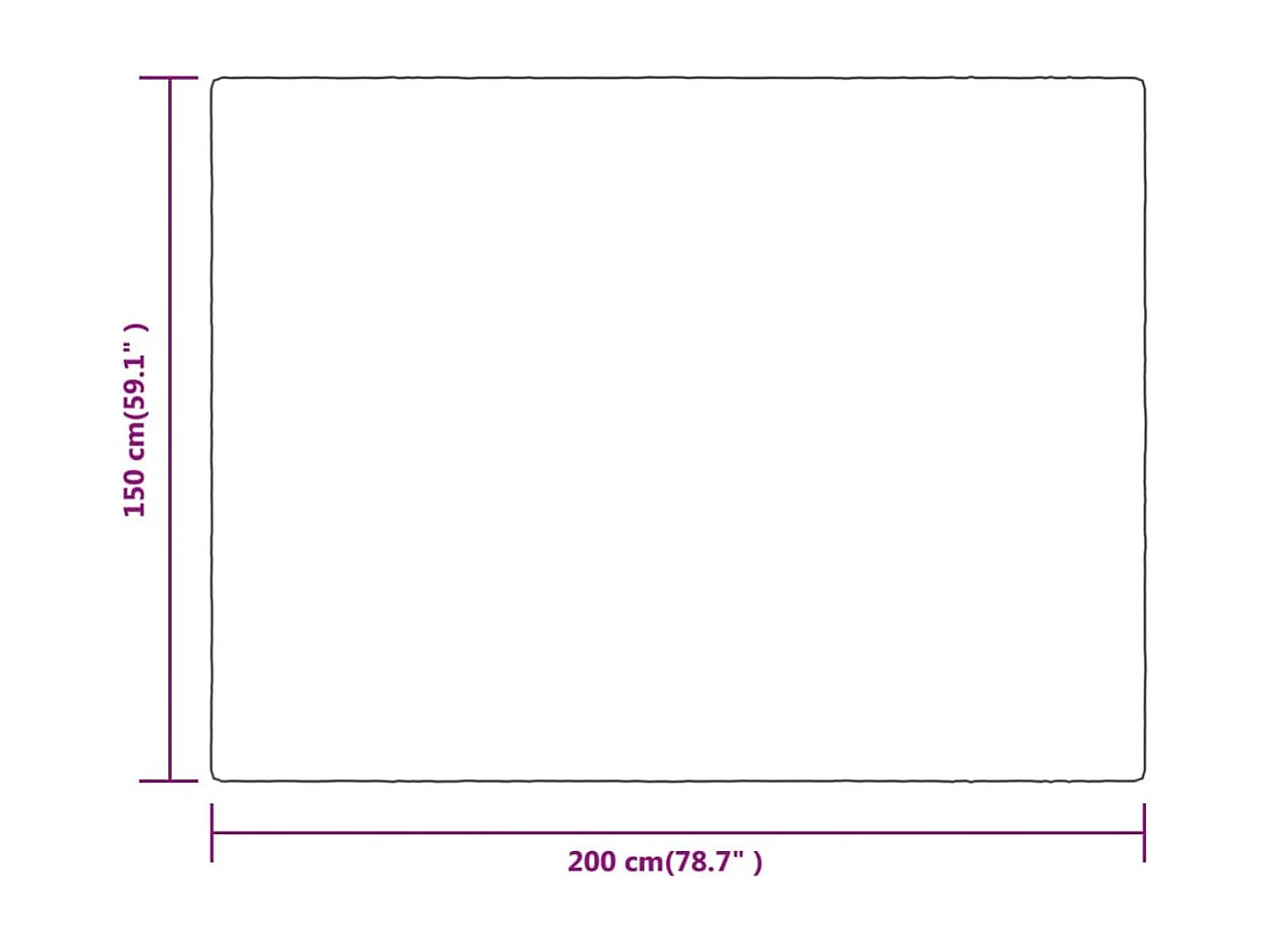 Koc Tęczowy z Poliestru Kremowy 150x200 cm Wygodny i Elegancki