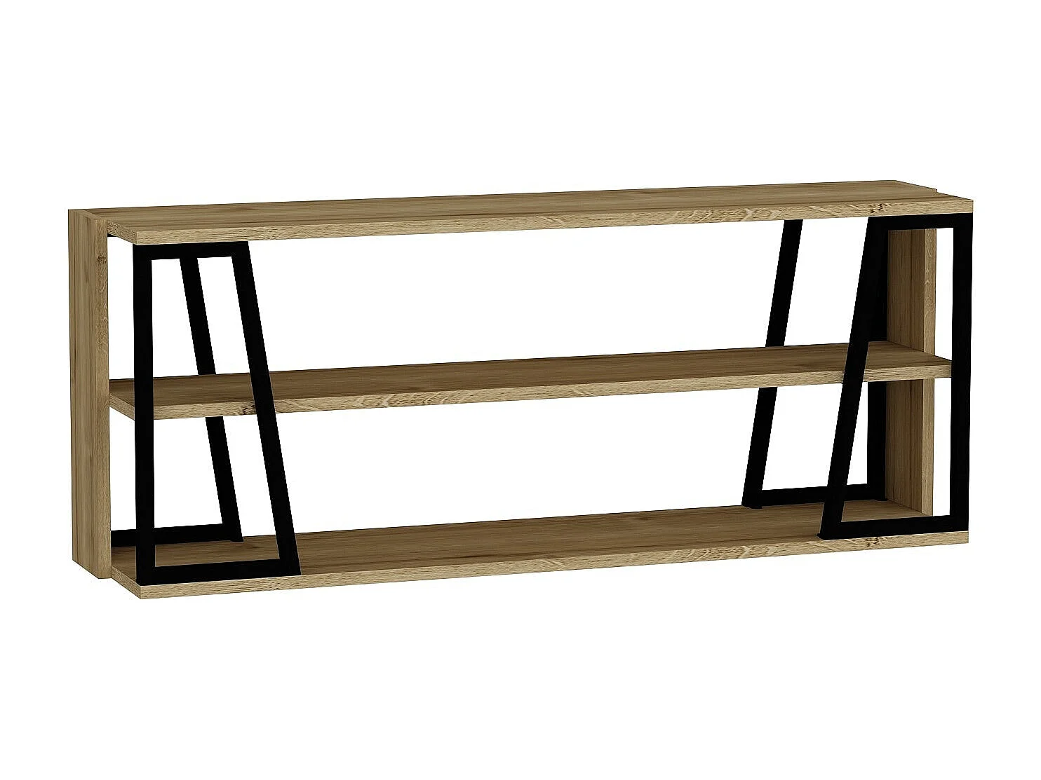 TV-Ständer – 123,6 cm x 30 cm x 48,6 cm – Schwarz und Saphir – Spanplatte