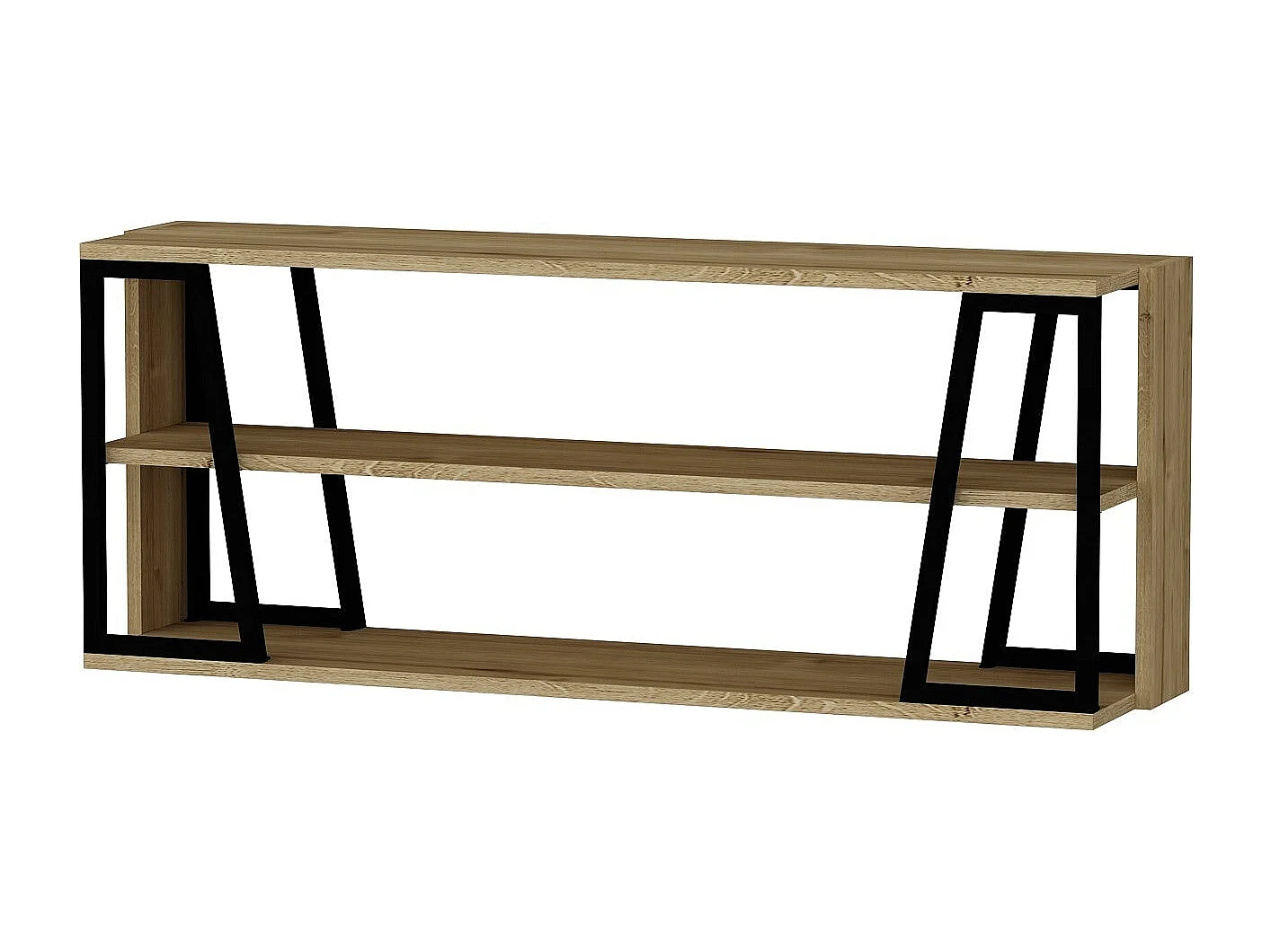 TV-Ständer – 123,6 cm x 30 cm x 48,6 cm – Schwarz und Saphir – Spanplatte