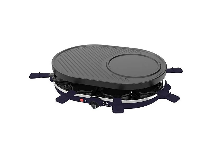 Appareil a raclette - LITTLE BALANCE - Multi cheese - 1200 W - 8 personnes - Grill / crepe amovible - Bleu nuit