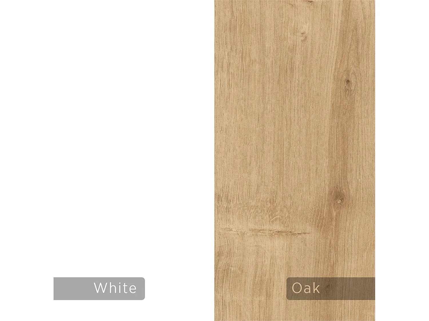 TV-meubel – 135 cm x 25 cm x 31,7 cm – Saffier Eiken en Wit – Melamine Gecoat Spaanplaat