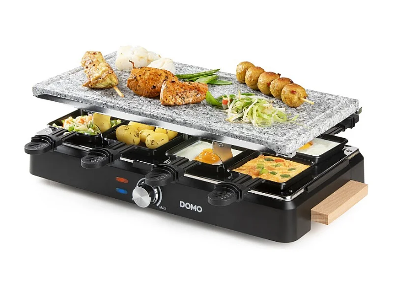 Raclette-Gerät für 8 Personen 1400W mit Naturstein - DO9262G