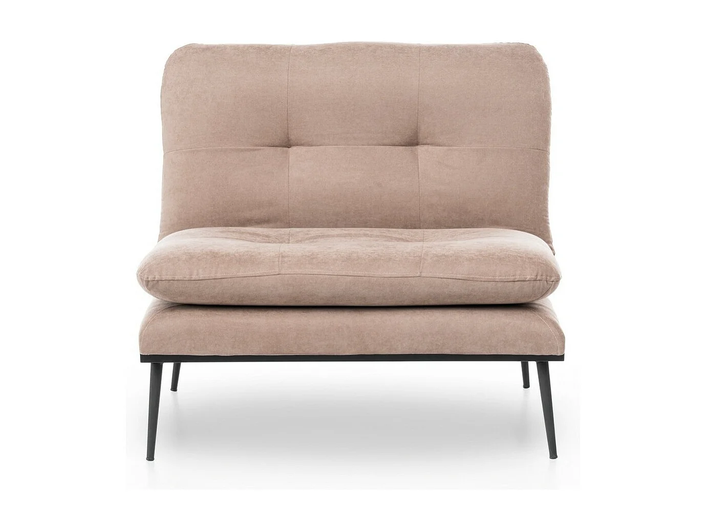 Moderne fauteuil – 90x95x90 cm – nertskleur – 100% metalen frame, linnen stof