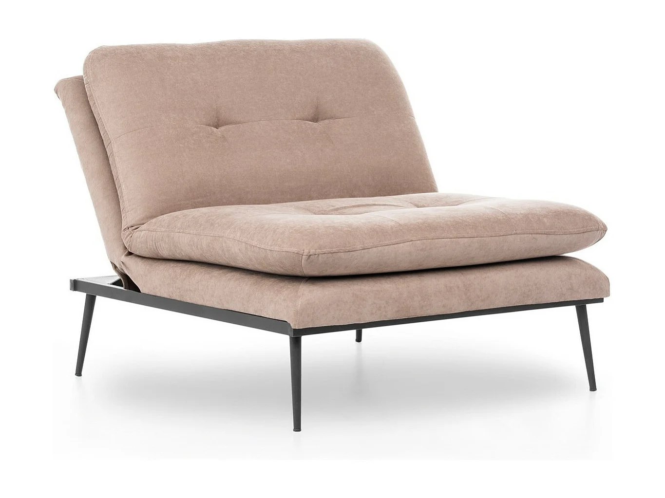 Moderne fauteuil – 90x95x90 cm – nertskleur – 100% metalen frame, linnen stof