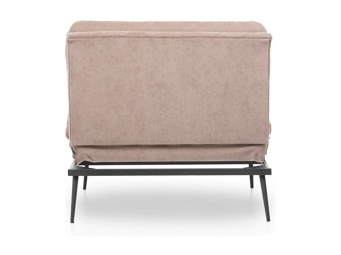 Moderne fauteuil – 90x95x90 cm – nertskleur – 100% metalen frame, linnen stof