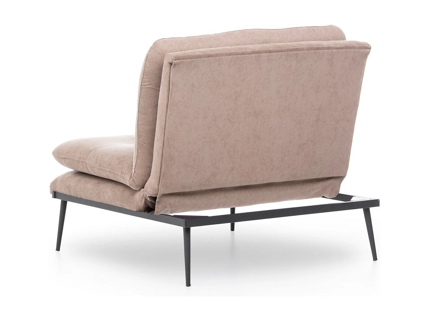 Moderne fauteuil – 90x95x90 cm – nertskleur – 100% metalen frame, linnen stof