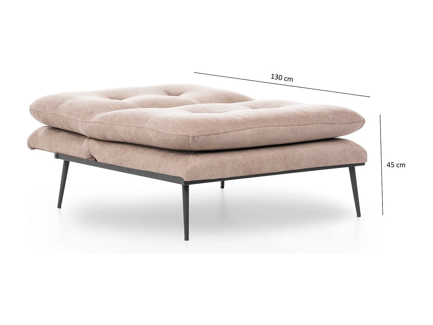 Moderne fauteuil – 90x95x90 cm – nertskleur – 100% metalen frame, linnen stof