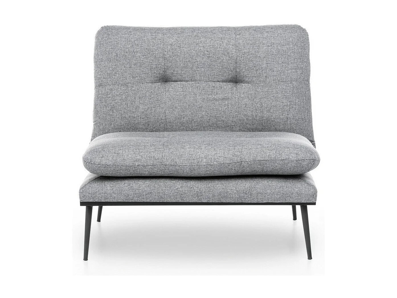 Fauteuil moderne à oreilles – 90 x 95 x 90 cm – gris – tissu lin