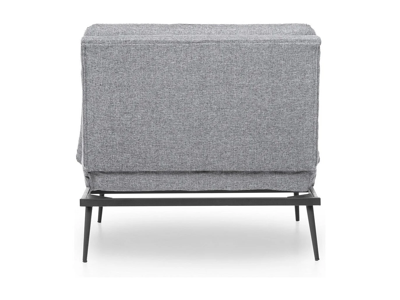 Fauteuil moderne à oreilles – 90 x 95 x 90 cm – gris – tissu lin