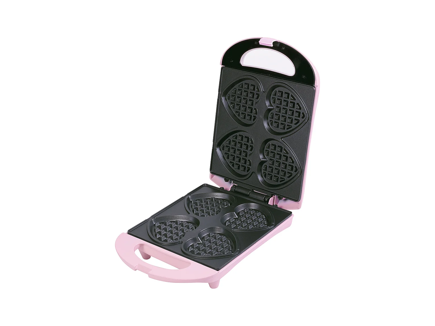 Máquina de Waffles Bestron para Pequenos Waffles em Forma de Coração em Palitos - Design Retrô - 780 W Rosa