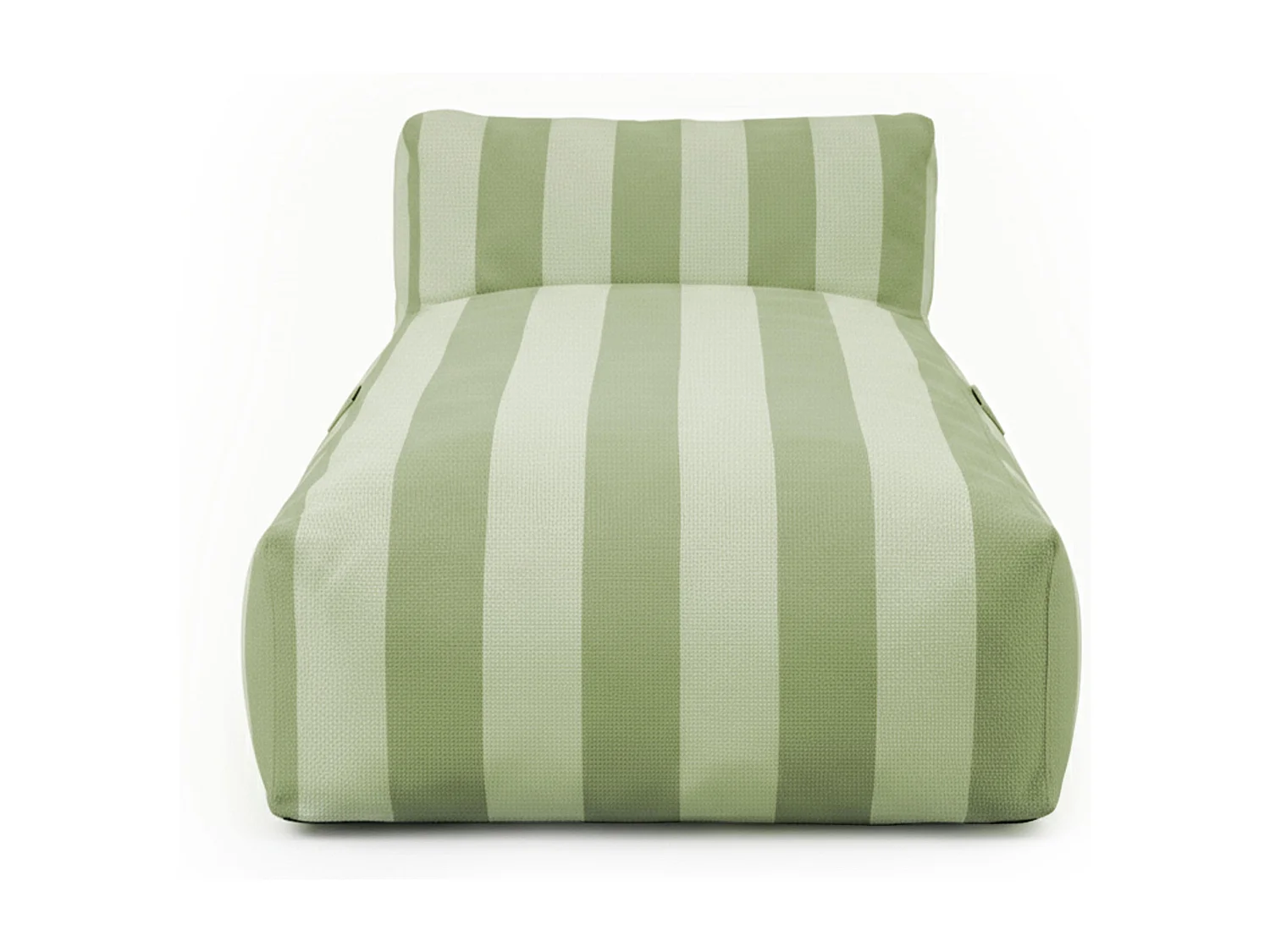 Méridienne rayé pour salon de jardin modulable vert cactus