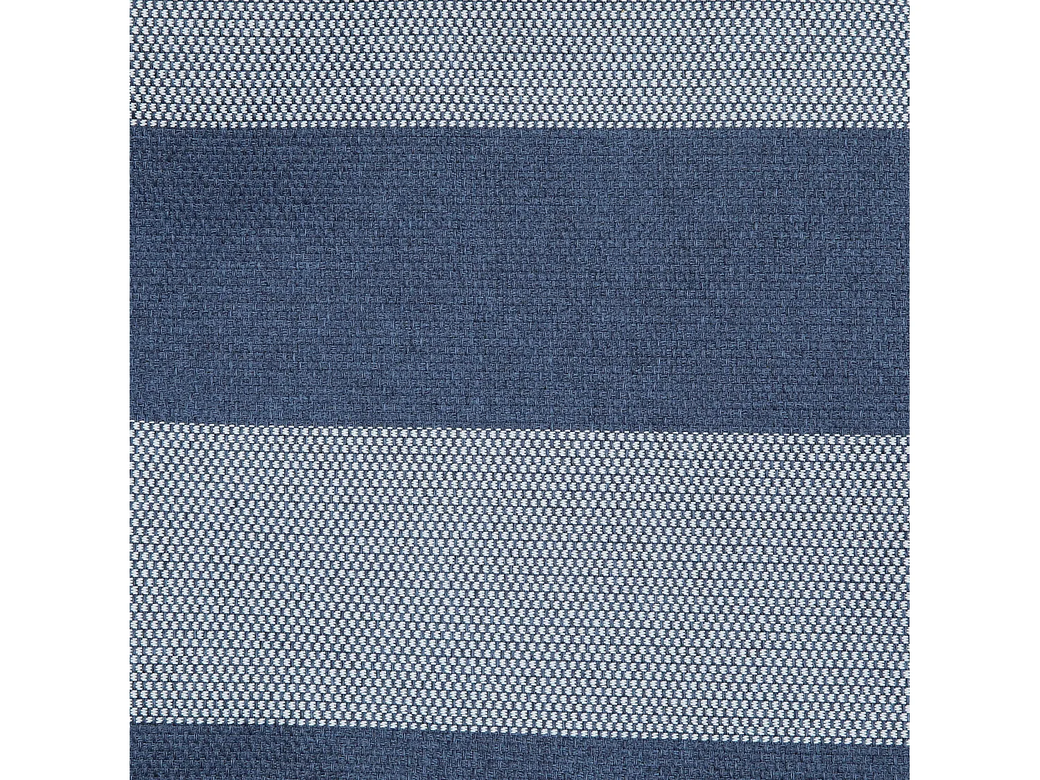 Pouf rayé pour salon de jardin modulable bleu pacific