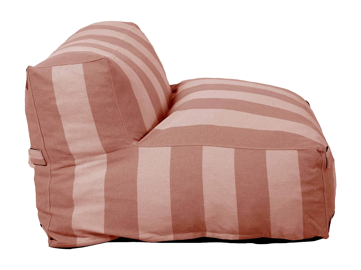 Fauteuil de jardin rayé pour canapé modulable terracotta