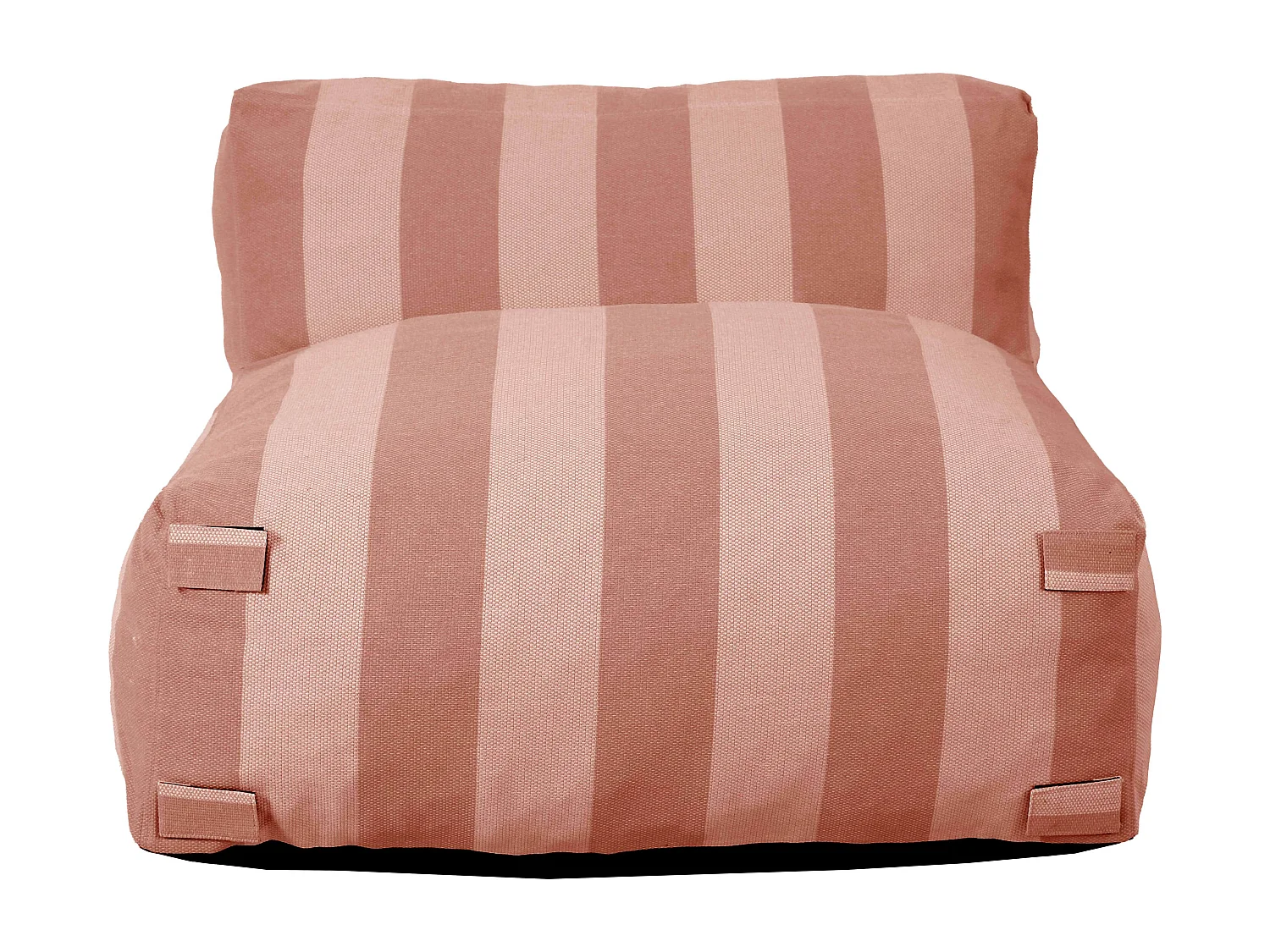 Fauteuil de jardin rayé pour canapé modulable terracotta