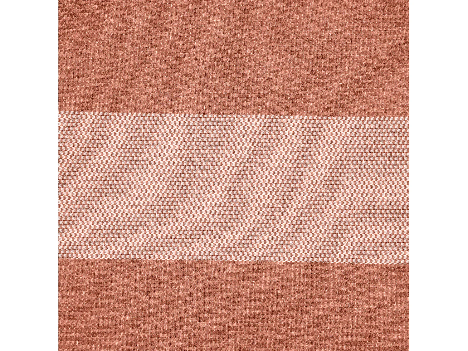 Méridienne rayé pour salon de jardin modulable terracotta