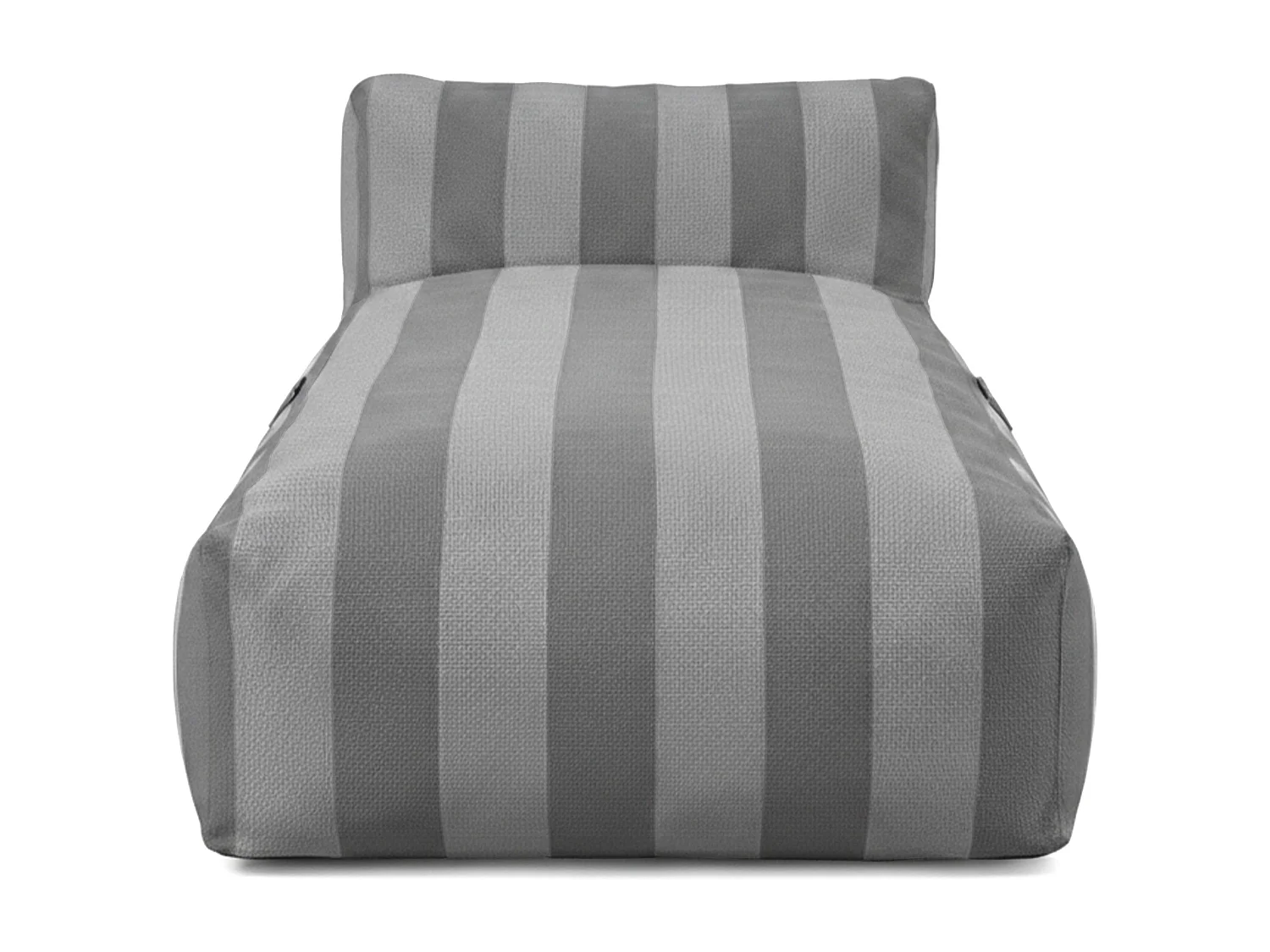 Méridienne rayé pour salon de jardin modulable gris anthracite