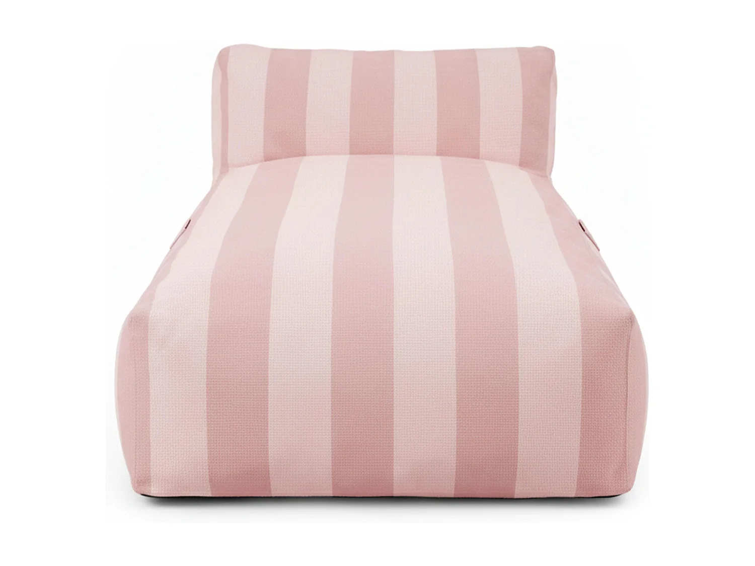 Méridienne rayé pour salon de jardin modulable rose poudré