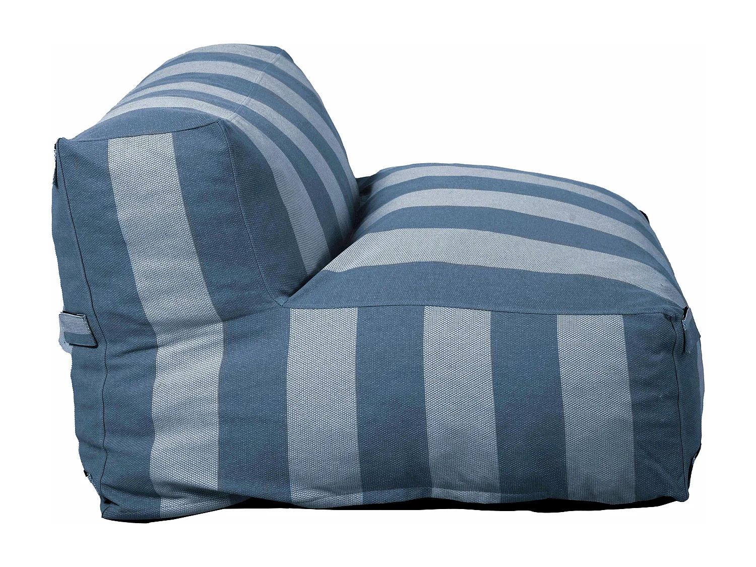 Fauteuil de jardin rayé pour canapé modulable bleu pacific