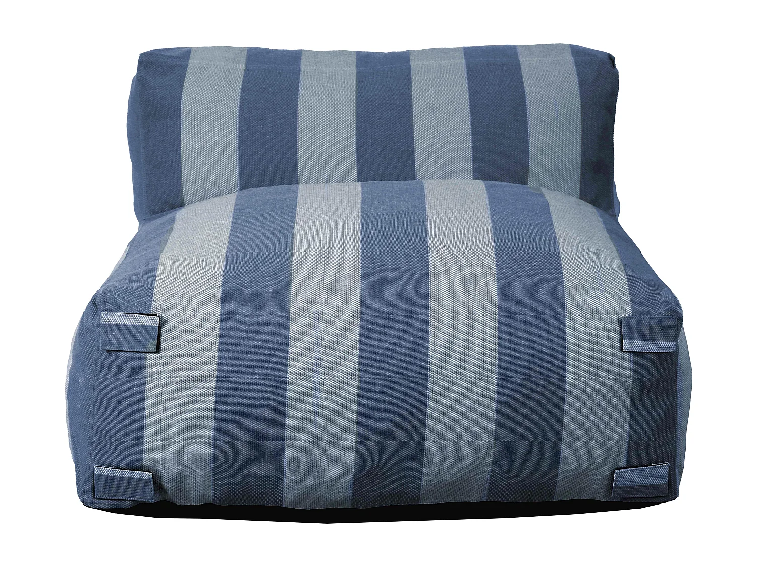 Fauteuil de jardin rayé pour canapé modulable bleu pacific