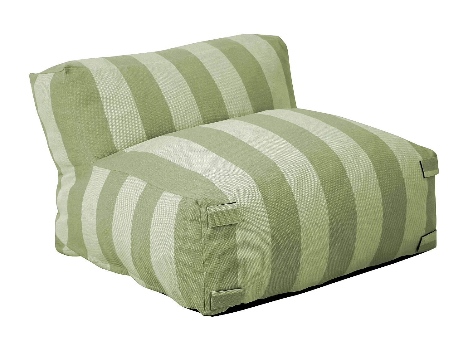 Fauteuil de jardin rayé pour canapé modulable vert cactus