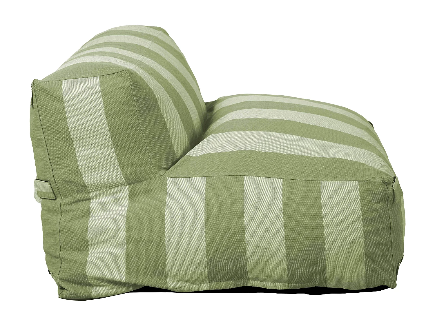 Fauteuil de jardin rayé pour canapé modulable vert cactus