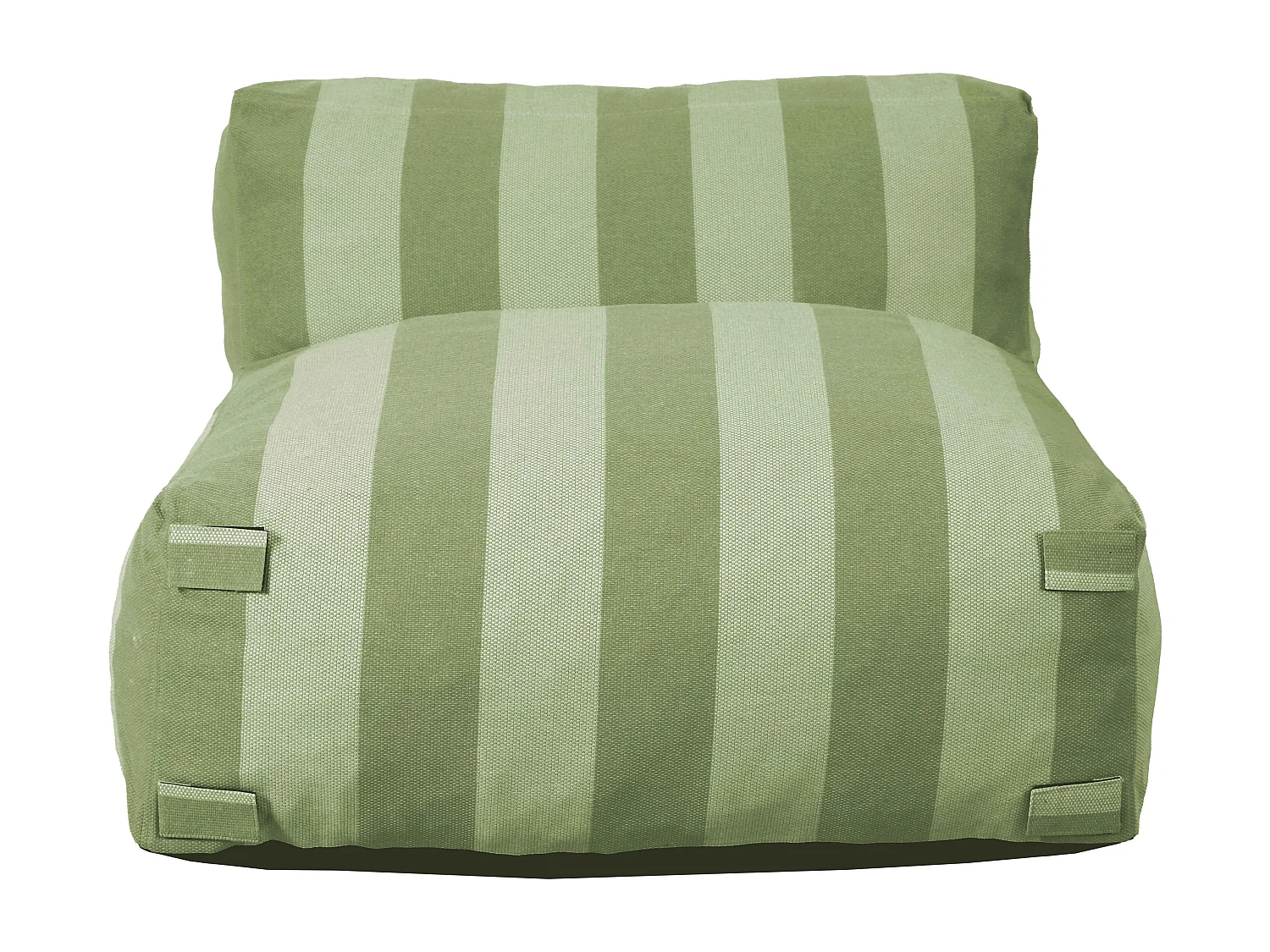 Fauteuil de jardin rayé pour canapé modulable vert cactus