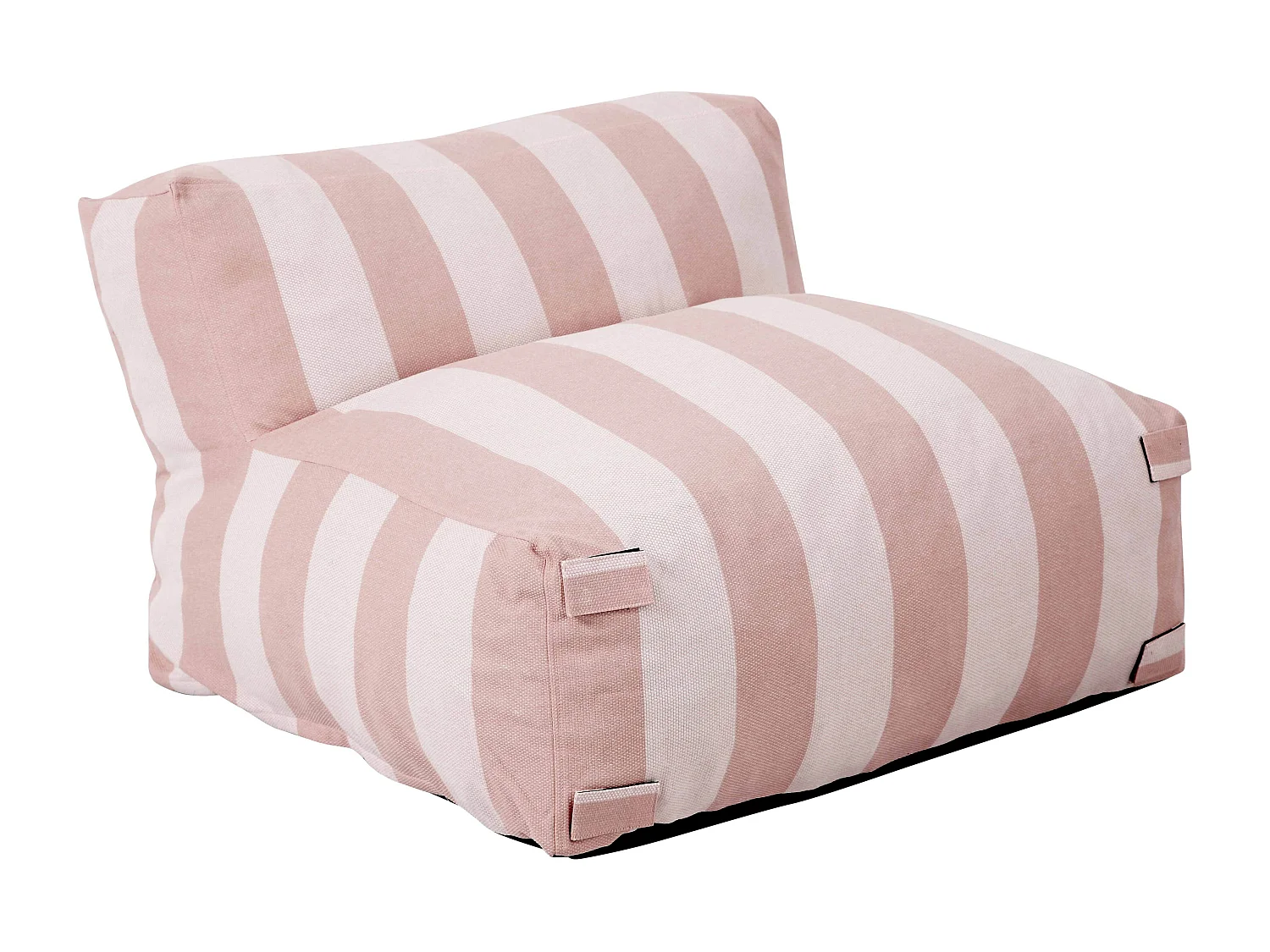 Fauteuil de jardin rayé pour canapé modulable rose poudré