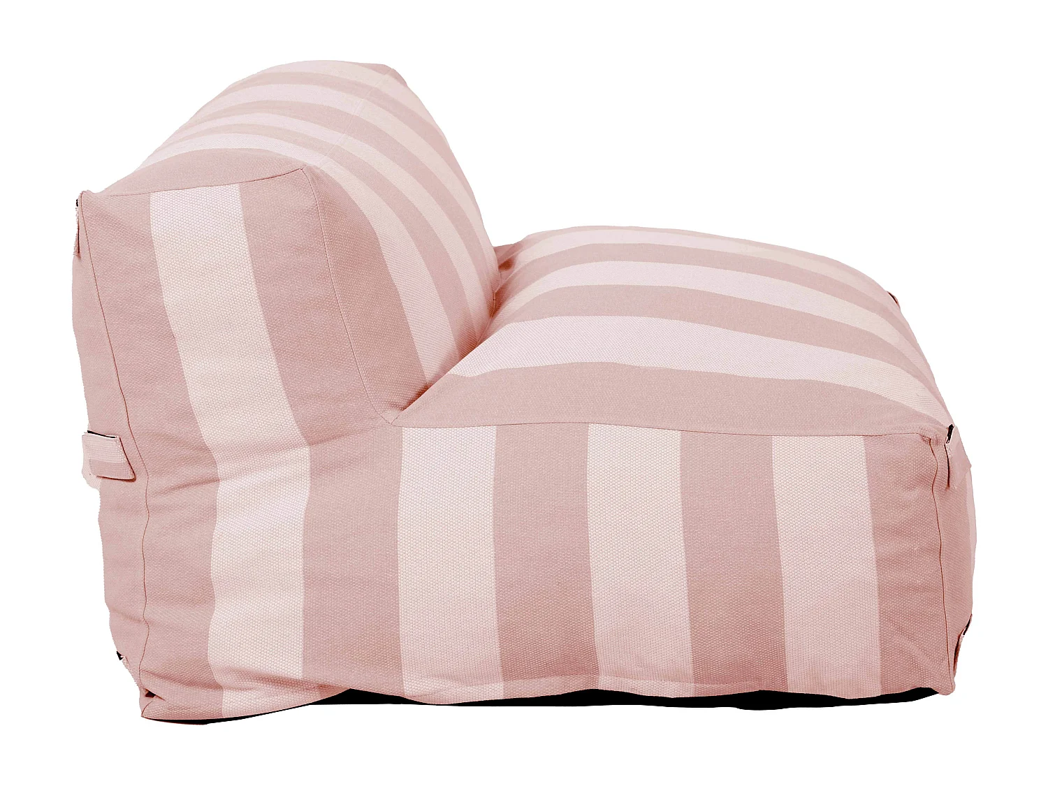 Fauteuil de jardin rayé pour canapé modulable rose poudré