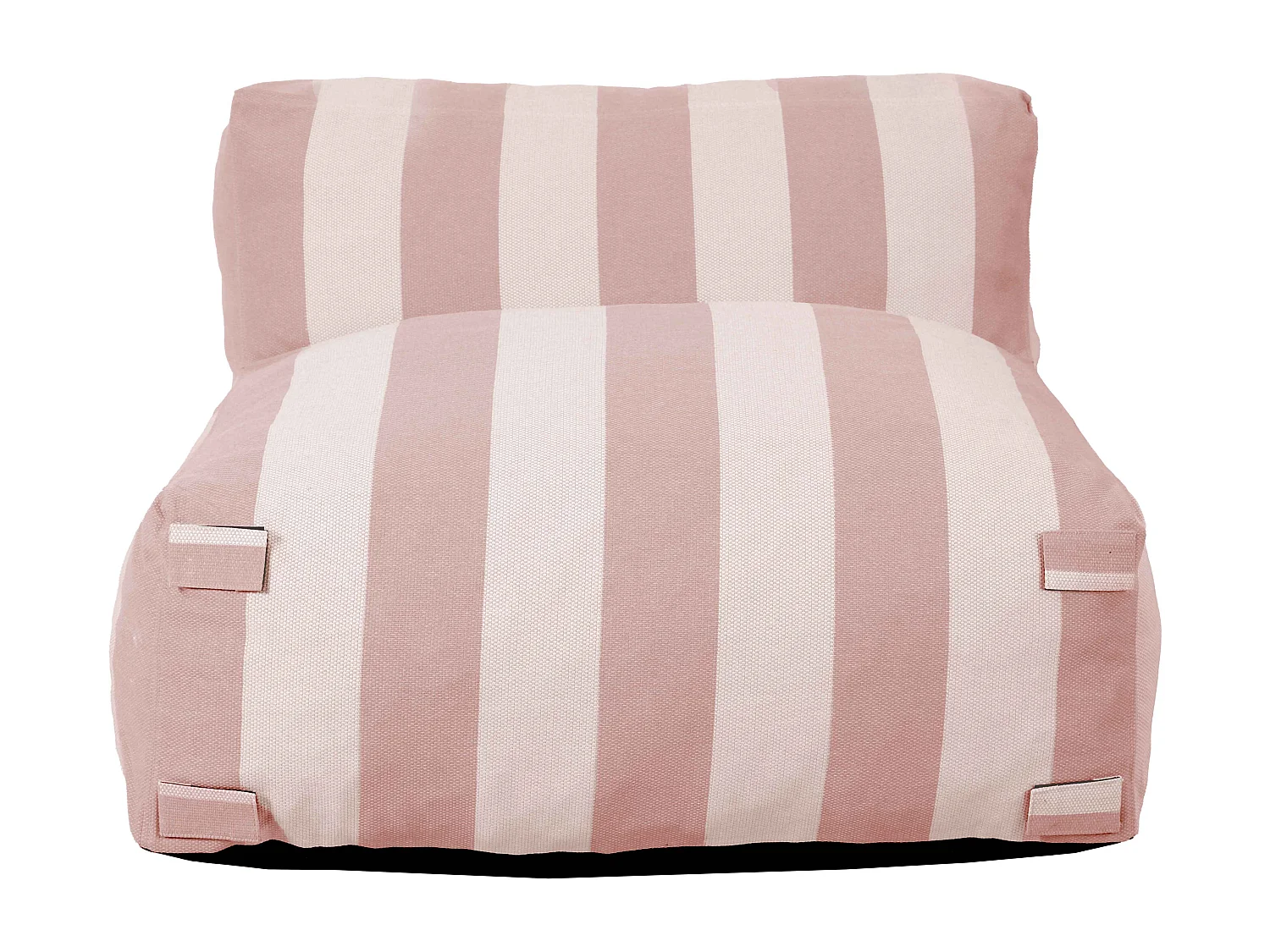 Fauteuil de jardin rayé pour canapé modulable rose poudré