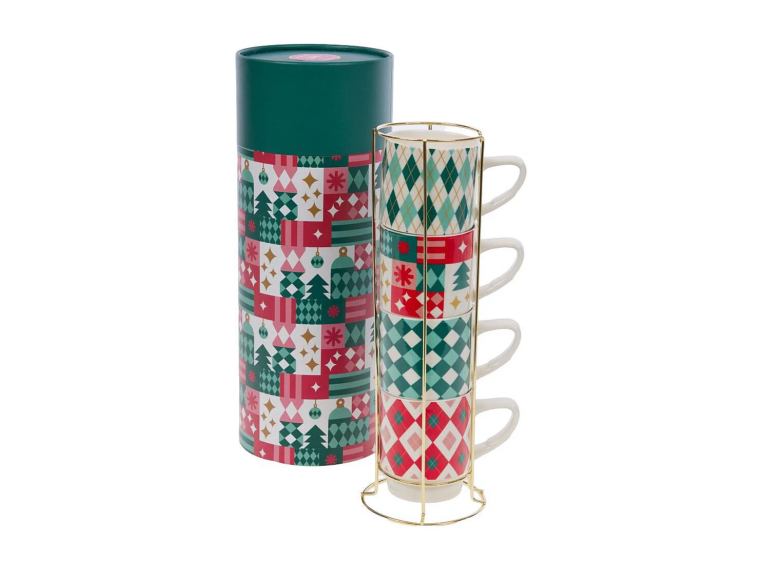Coffret 4 tasses déjeuner Santa