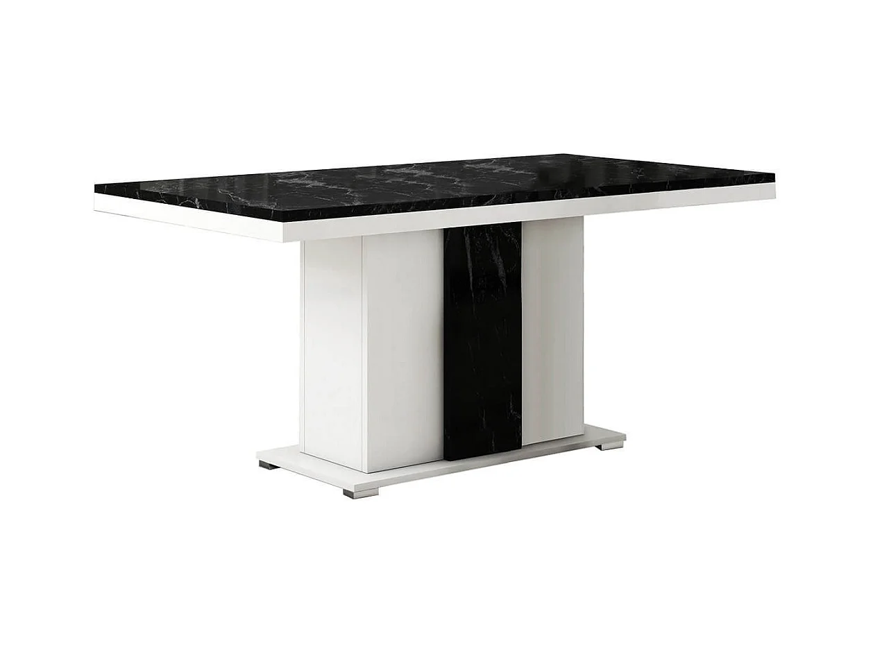 ARIANE - Séjour Complet Table Repas + Buffet + Vitrine 2 Portes Eclairage Led intégré