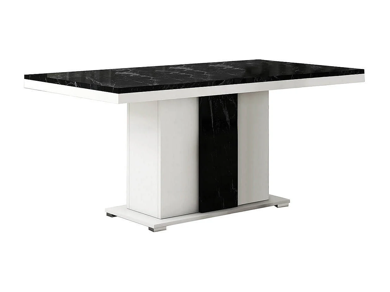 ARIANE - Ensemble Séjour Table Repas + Buffet 4 Portes Eclairage Led intégré