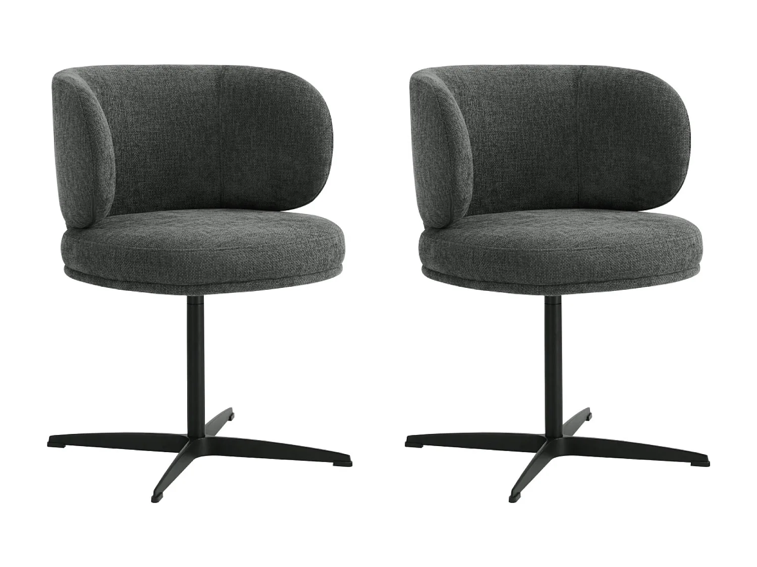 Lot de 2 Chaises de Salle à Manger Pivotantes Chaise de Bureau Pivotante Chaise pour Chambre-coiffeuse