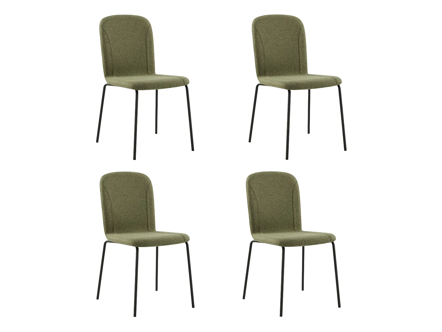Lot de 4 Chaises de Salle à Manger, Chaise Scandinave, Chaise Moderne