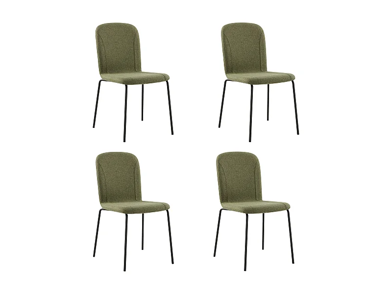 Lot de 4 Chaises de Salle à Manger, Chaise Scandinave, Chaise Moderne Idéal pour Salle à Manger,Salon,Cuisine Vert