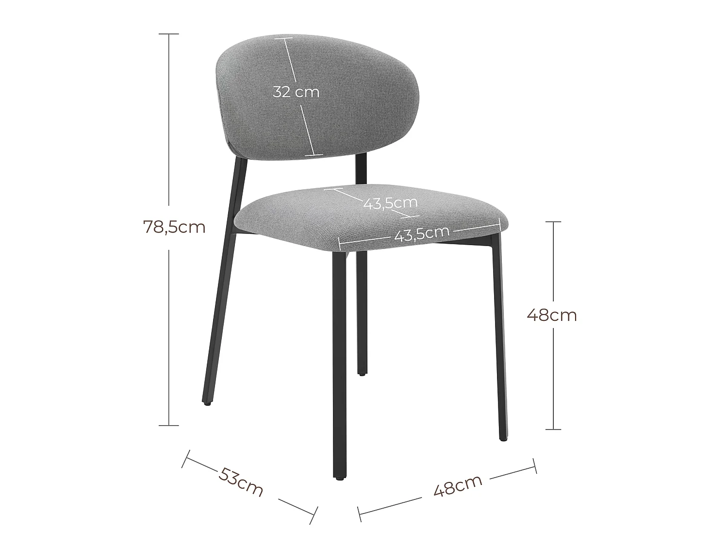 Lot de 4 Chaises Salle à Manger,  Chaise Scandinave, Chaise Moderne