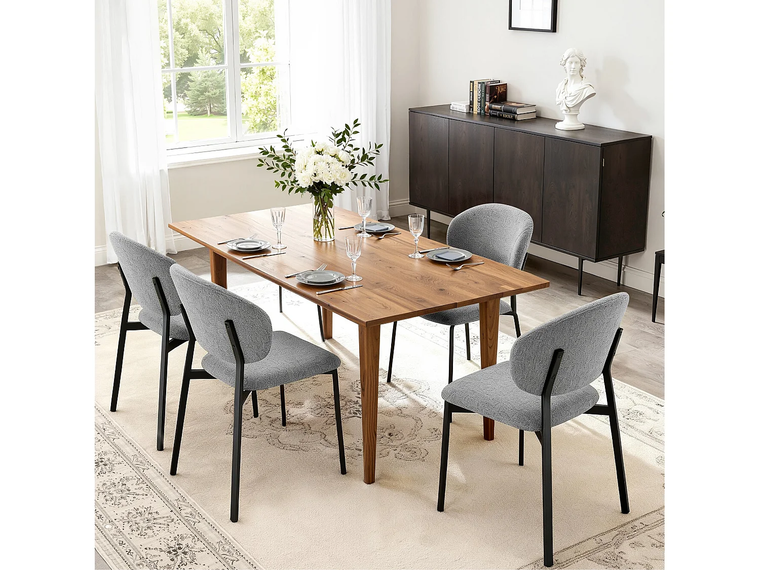 Lot de 4 Chaises Salle à Manger,  Chaise Scandinave, Chaise Moderne